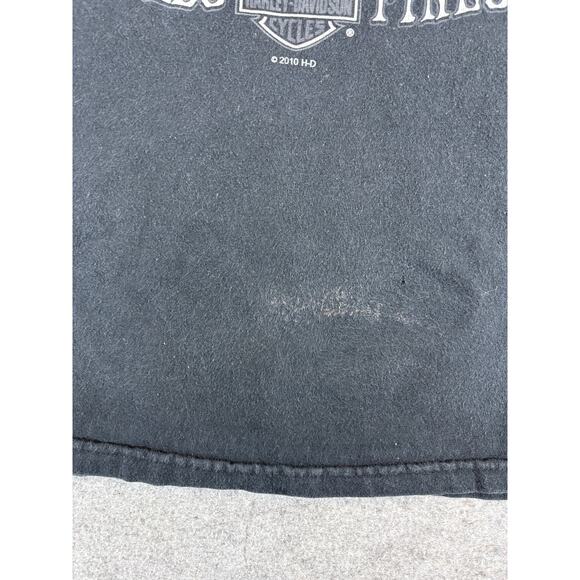 Vintage Y2K Harley Davidson Motorcycles T Shirt Mens Small Black Ozark Lebanon - Picture 6 of 8